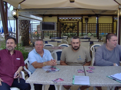 Gli organizzatori: Dante Milozzi, Carmine Chiodi, Luigi De Rosa e Stefano Luciano